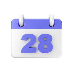 3d calendar icon illustration