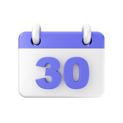 3d calendar icon illustration