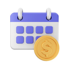 3d calendar icon illustration