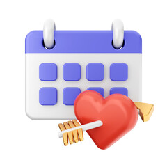 3d calendar icon illustration