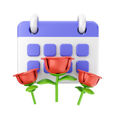 3d calendar icon illustration