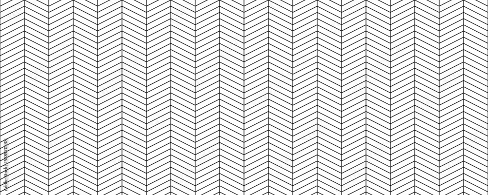Poster herringbone seamless pattern. black and white chevron background. repeating zigzag wallpaper. diagon