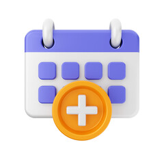 3d calendar icon illustration