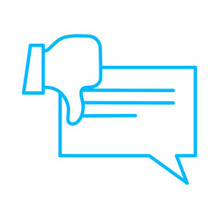 Bad feedback feedback icons with blue outline style. feedback, good, positive, rating, negative, customer, satisfaction. Vector illustration