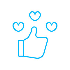 Review Icons with blue outline style. feedback, business, review, customer, opinion, satisfaction, positive. Vector illustration