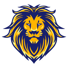 Fototapeta na wymiar Lion Head Logo Icon Illustration Mascot Design 