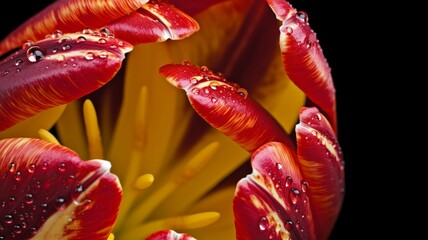 A Close-Up View of the Beauty of Tulips