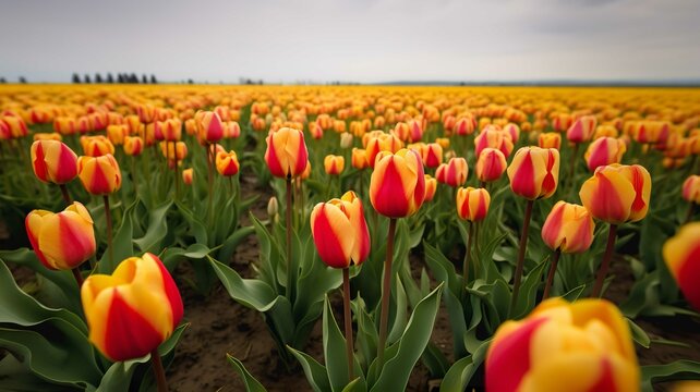 Capturing the Serenity of Tulip Fields