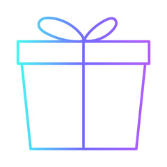 Gift e-commerce icons collection with purple blue outline style. business, store, technology, web, retail, internet, buy. Vector Illustration