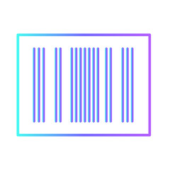 Barcode e-commerce icons collection with purple blue outline style. business, store, technology, web, retail, internet, buy. Vector Illustration