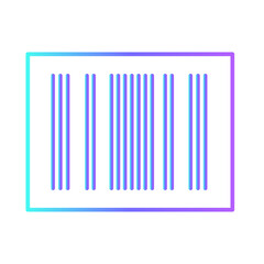 Barcode e-commerce icons collection with purple blue outline style. business, store, technology, web, retail, internet, buy. Vector Illustration