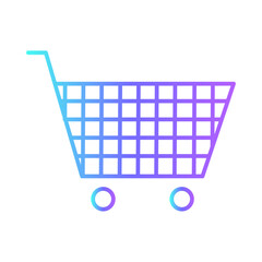 Shopping chart e-commerce icons collection with purple blue outline style. business, store, technology, web, retail, internet, buy. Vector Illustration