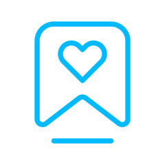 Wishlist e-commerce icons collection with blue outline style. online, store, technology, business, buy, internet, e-commerce. Vector Illustration