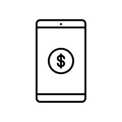 Mobile payment e-commerce icons collection with black outline style. business, store, technology, web, retail, internet, buy. Vector Illustration