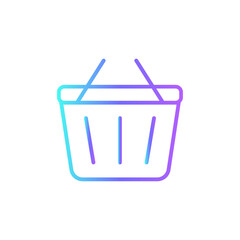 Shopping basket e-commerce icons collection with purple blue outline style. online, store, technology, business, buy, internet, e-commerce. Vector Illustration
