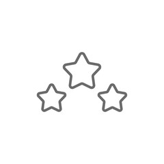 Rating Feedback icon with black outline style. rate, star, positive, review, service, like, experience. Vector illustration