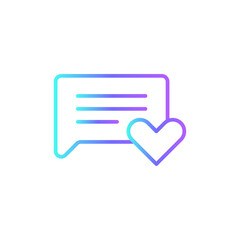 Comment Feedback icon with blue duotone style. message, social, internet, chat, media, app, bubble. Vector illustration