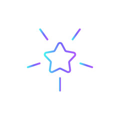 Star Feedback icon with blue duotone style. decoration, quality, favorite, rating, sparkle, best, rate. Vector illustration