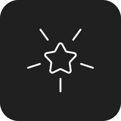 Star Feedback icon with black filled line style. decoration, quality, favorite, rating, sparkle, best, rate. Vector illustration