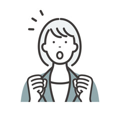 驚く若いビジネスウーマン