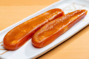 Taiwanese dry mullet roe dish
