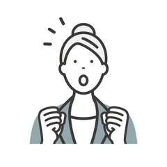 驚く若いビジネスウーマン