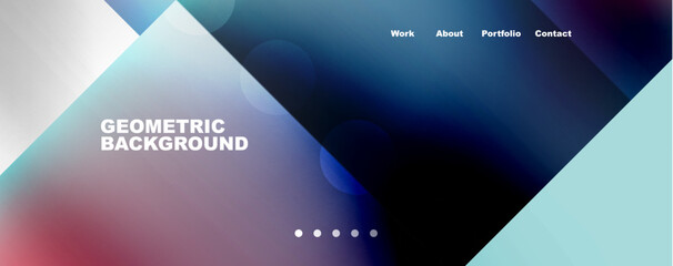 Abstract background - squares and lines composition created with lights and shadows. Technology or business digital template