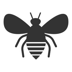 Bee logo silhouette icon design template illustration isolated