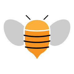 Bee logo icon design template illustration isolated