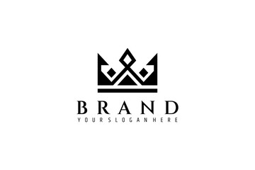 Fototapeta premium king and queen crown logo looks luxurious and elegant in simple flat design style
