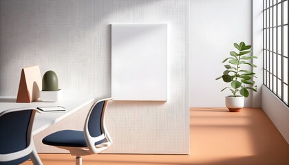 Modern living room with sofa and frame mockup, Generative AI