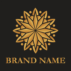 Luxury Golden Mandala Logo Vector Template