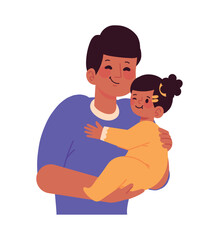 fathers day, dad embracing his daughter