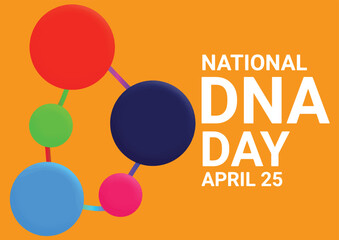 National DNA Day. Vector illustration for banner, poster or flyer.