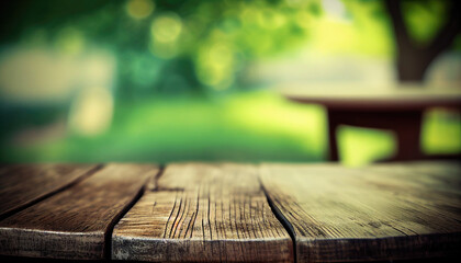 Fototapeta premium Empty old wooden table background