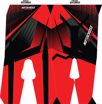 Print-ready sublimation motocross pants design