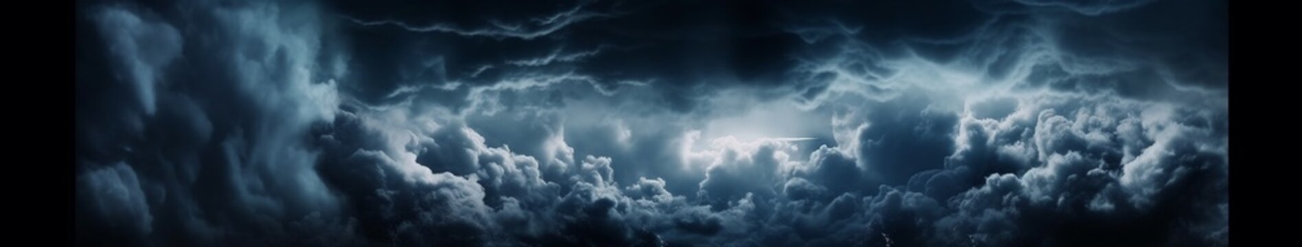 Black dark blue night sky banner