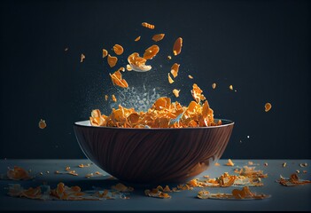 bowl of flakes. Generative AI