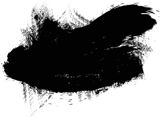 Grunge Paint stripe . Vector brush Stroke,  Black stripes isolated. paintbrush collection . Modern Textured shape . Dry border in Black .