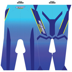 Print-ready sublimation motocross pants design