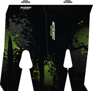 Print-ready sublimation motocross pants design