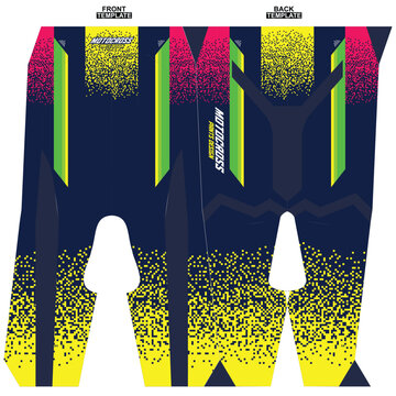 Print-ready sublimation motocross pants design