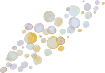 Light Beige Watercolor Bubbles Vector Illustration