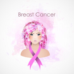 Breast Cancer Awareness Month. Vector EPS 10