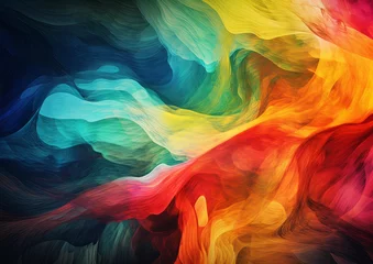 Photo sur Plexiglas Mélange de couleurs Abstract colorful background with watercolor paint. Generative AI.