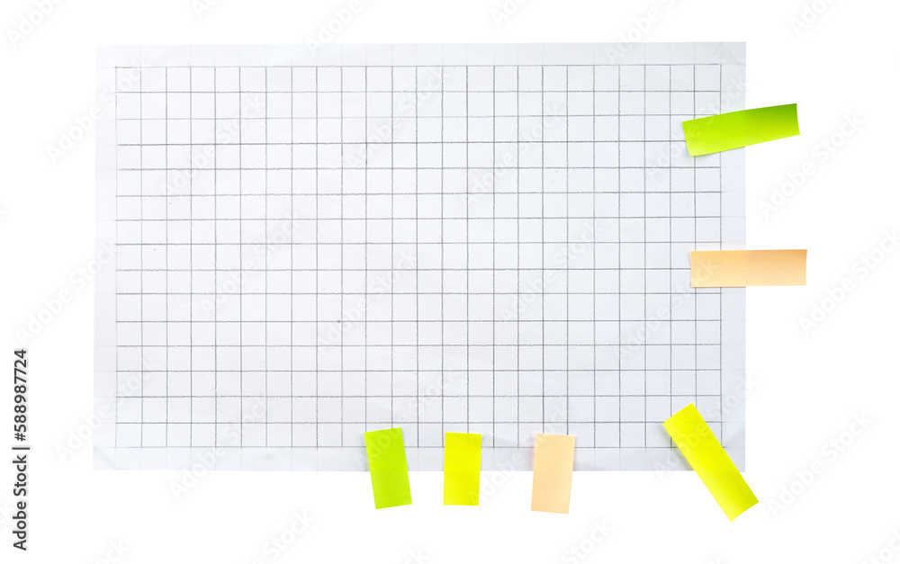 Poster grid paper with note tape