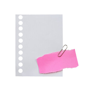 Blank sketch book and ripped paper clip