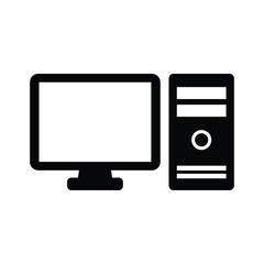 Desktop computer vector icon