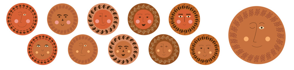 Male bizarre visage, abstract personage, mascot design, funny face, cute icon