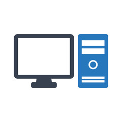Desktop computer vector icon